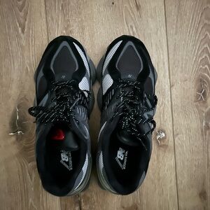New Balance 9060 Black and White and Gray Athletic Shoes